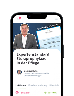 iPhone mit Pflegecampus-App